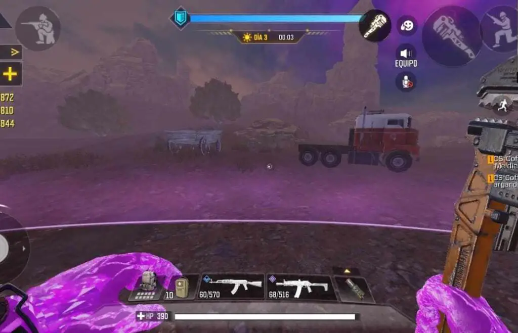 Helicoptero desierto modo zombies cod mobile
