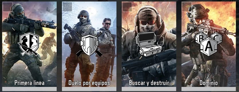 Modos de juego principales en call of duty mobile