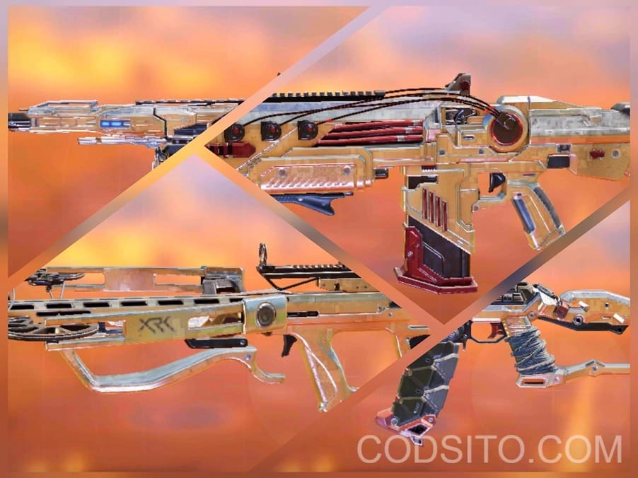 Captura de las armas de cod mobile con el camuflaje de platino aplicado