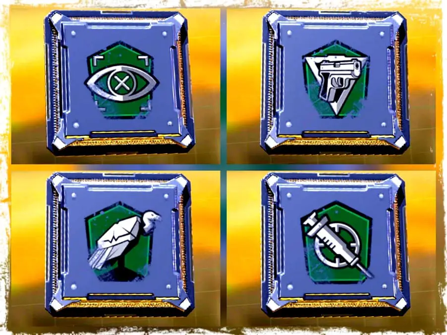 Imagen con las ventajas y perks verdes mas efectivos en COD Mobile