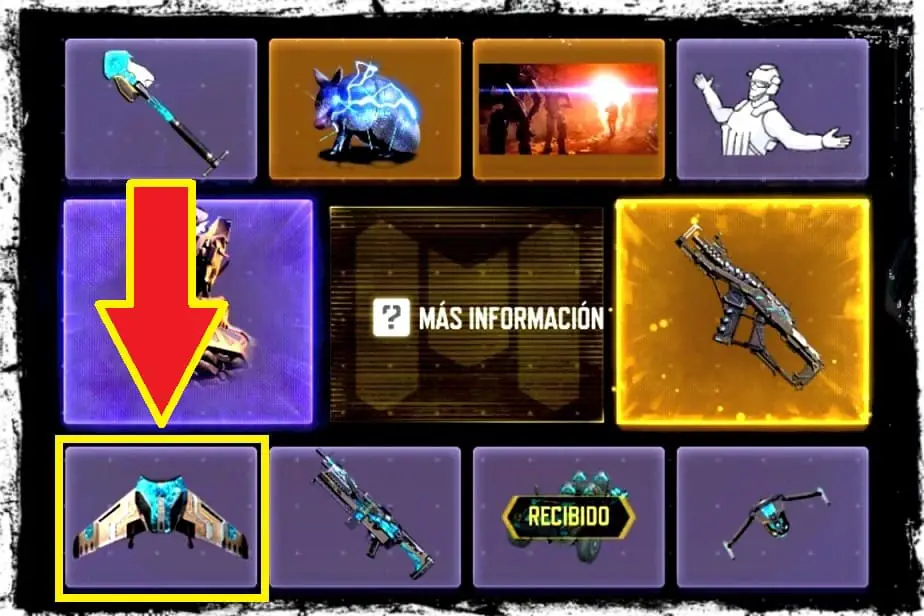 Imagen del traje aéreo o alas delta en la ruleta de COD Mobile