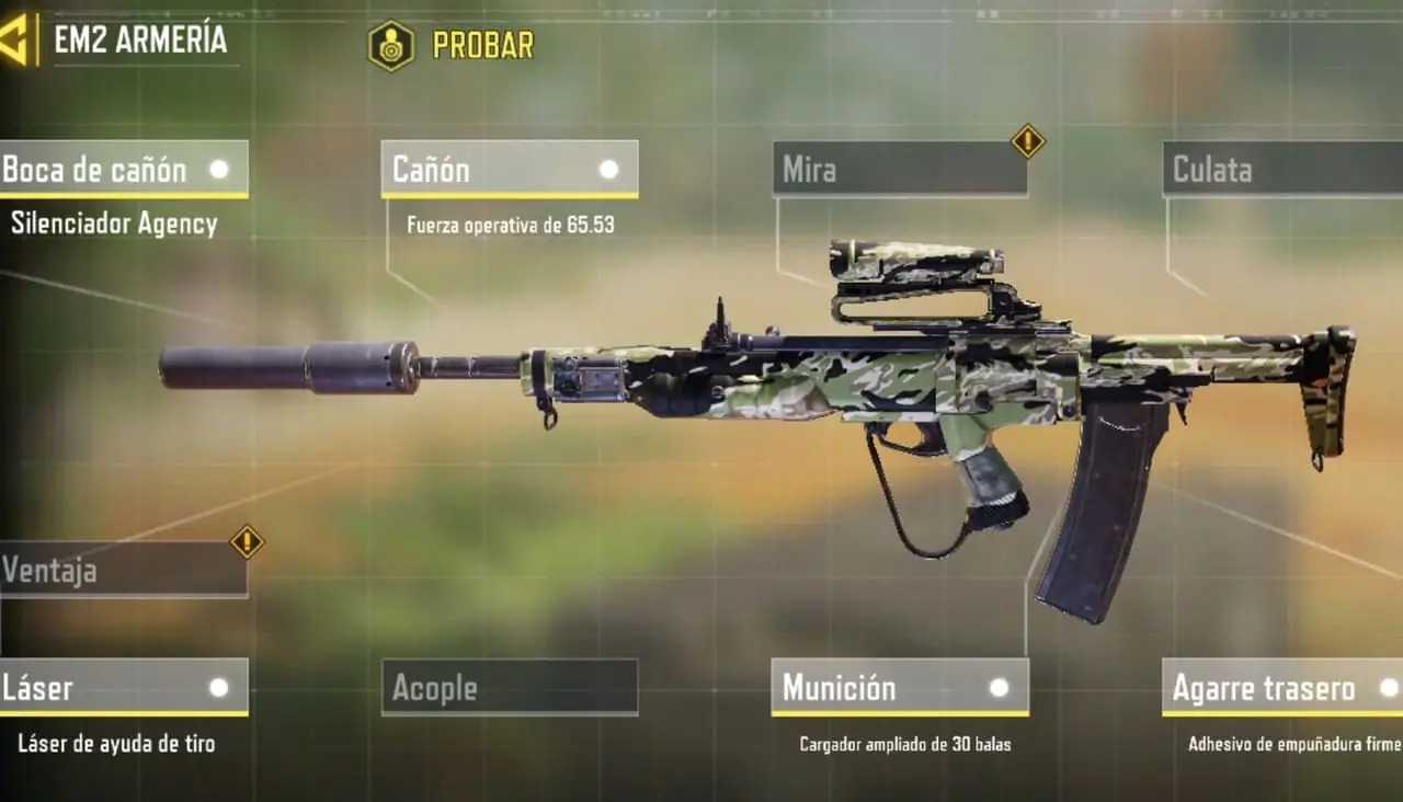 EM2 Mejor Configuración y Accesorios en COD Mobile codsito