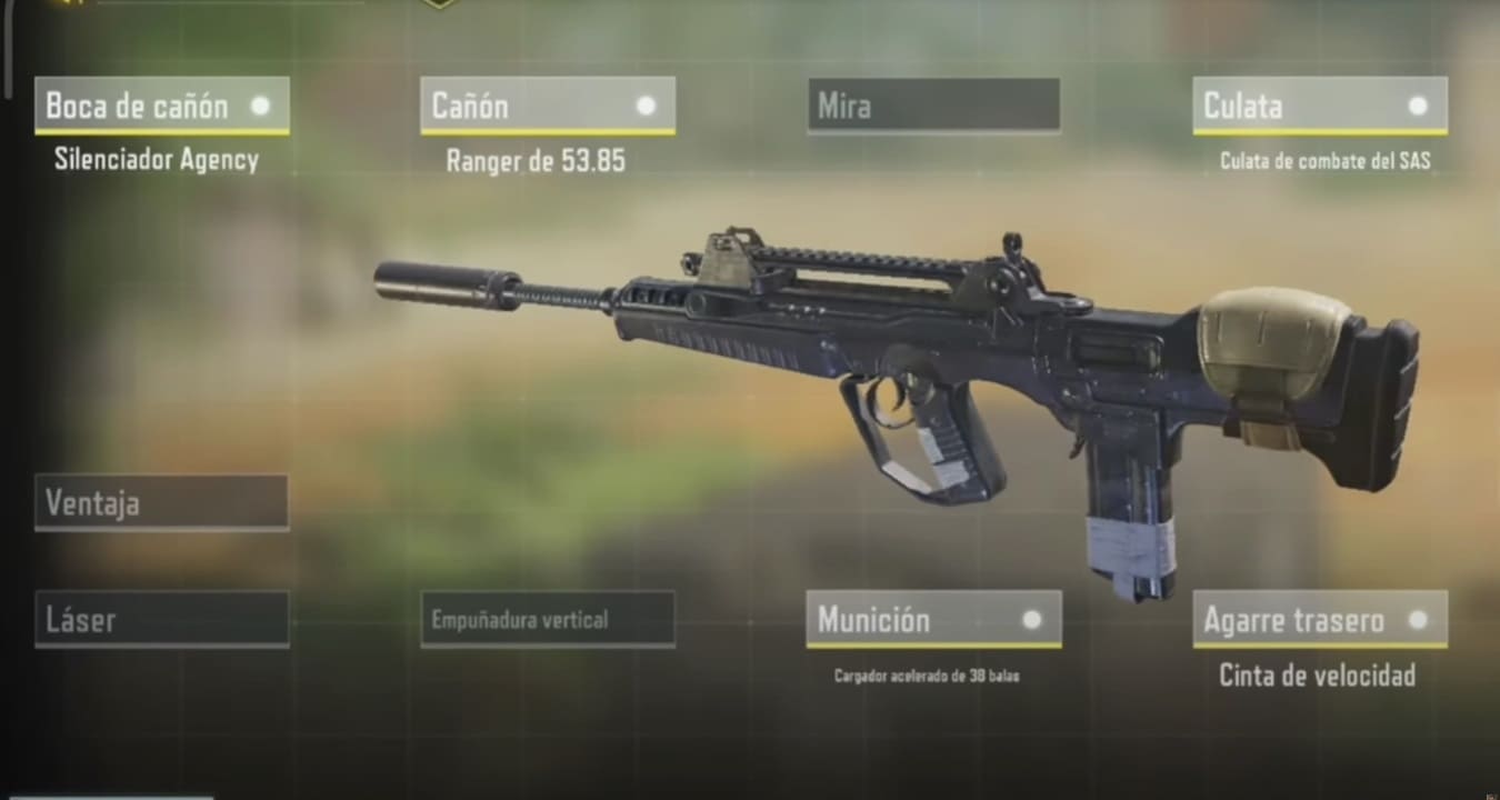 Imagen mejor configuración y accesorios para aumentar la movilidad en la FFAR 1 cod mobile