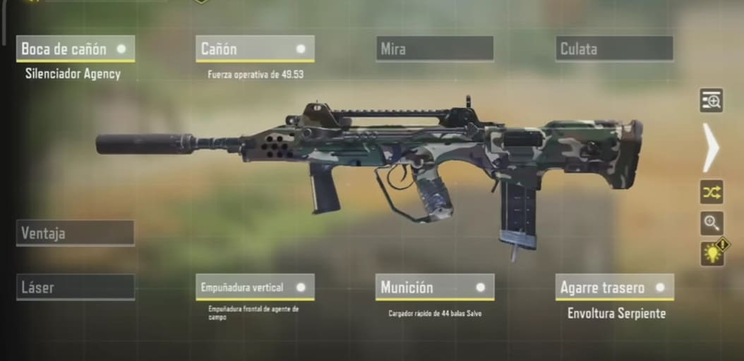 Imagen mejor configuración y accesorios para aumentar la precisión en la FFAR 1 cod mobile