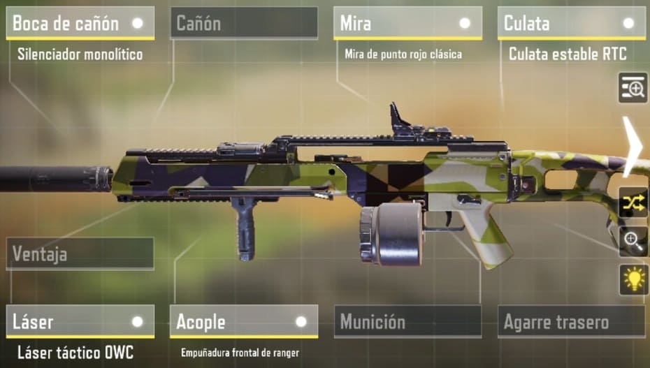 Imagen mejor configuración y accesorios para aumentar la precisión en la Holger 26 cod mobile