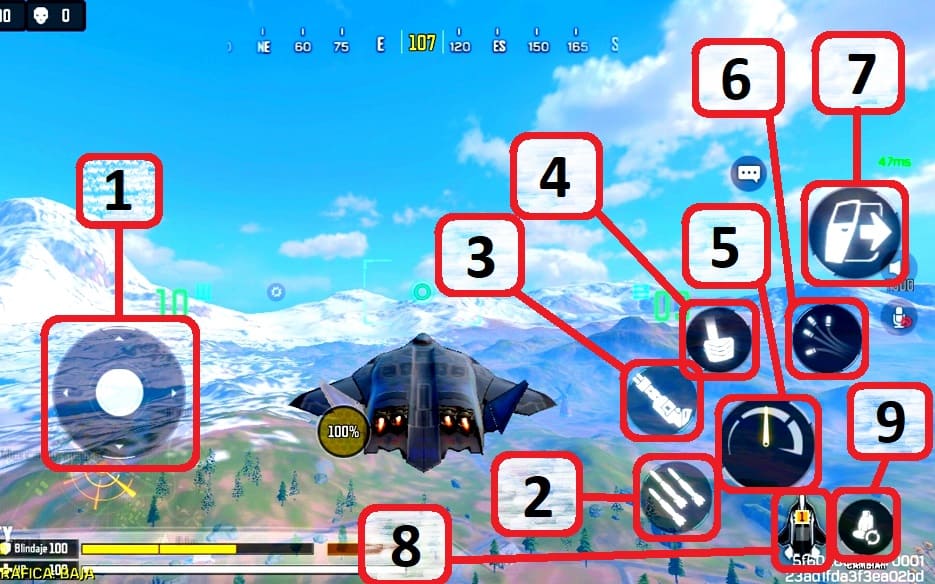 Guía de todos los controles del avión de combate en cod mobile