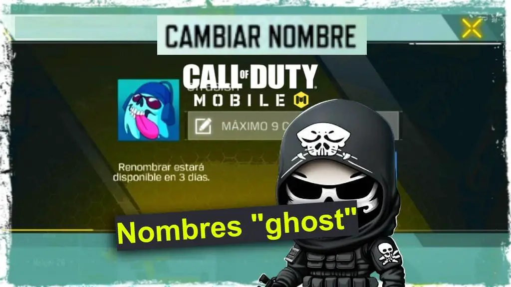 Imagen con Nombres "ghost" disponibles para Call of Duty Mobile
